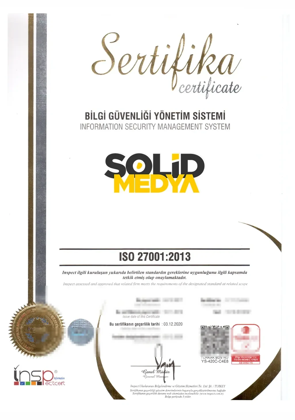 Solid Medya TRT Eğitim Sertifikası