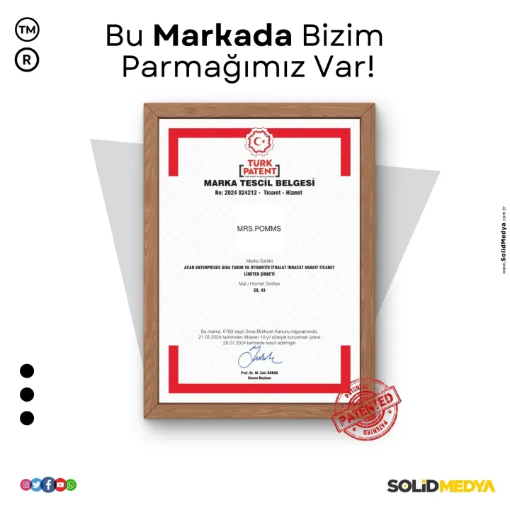 Mrspomms — Marka Tescil Projesi | Solid Medya