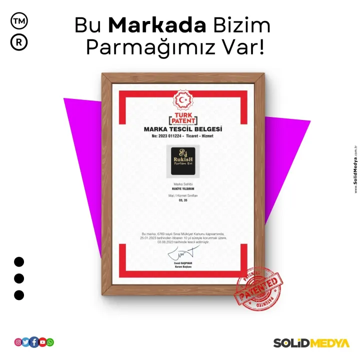 Rukishparfum — Marka Tescil Projesi | Solid Medya