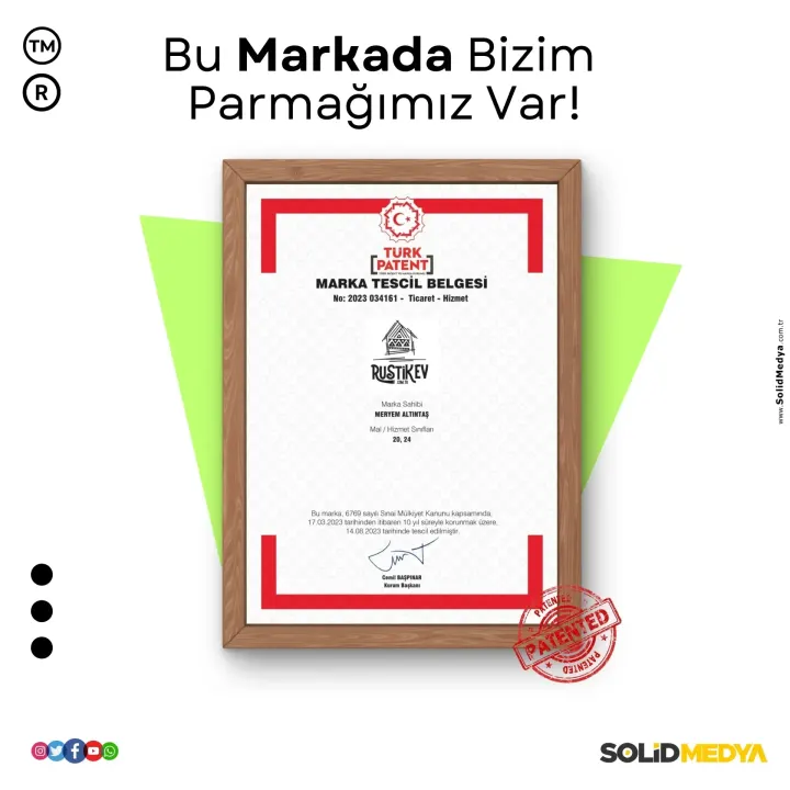 Rustikev — Marka Tescil Projesi | Solid Medya