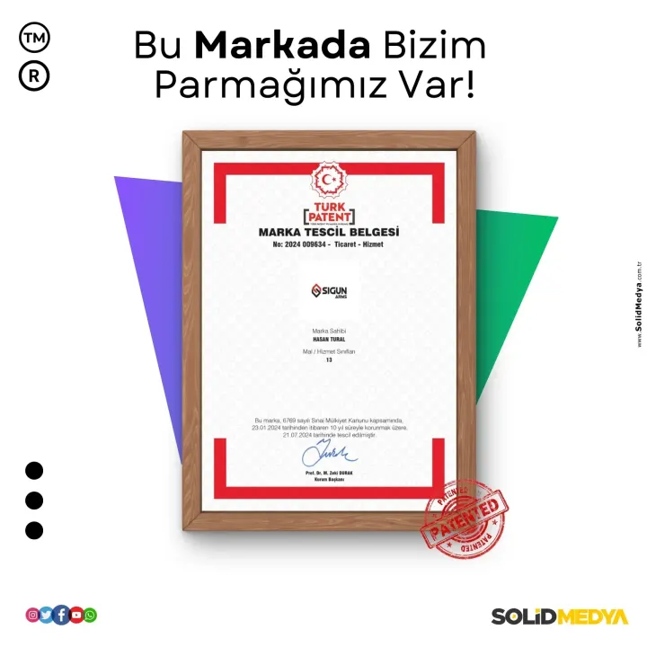 Sigunarms — Marka Tescil Projesi | Solid Medya