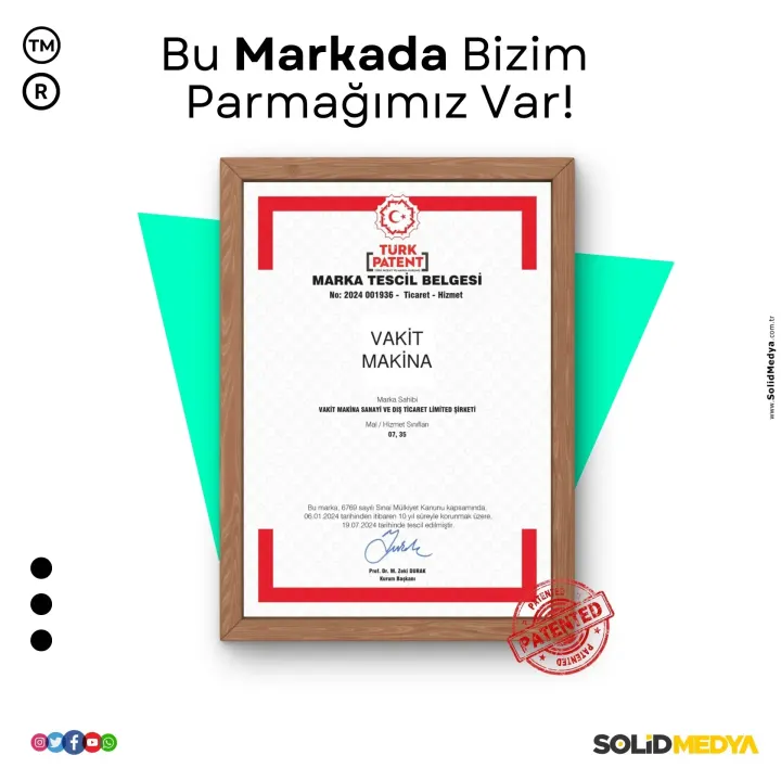 Vakitmakina — Marka Tescil Projesi | Solid Medya