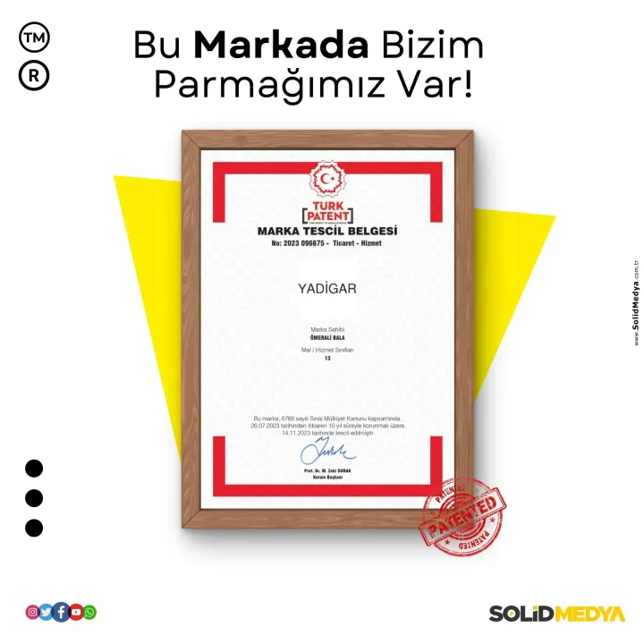 Yadigar — Marka Tescil Projesi | Solid Medya