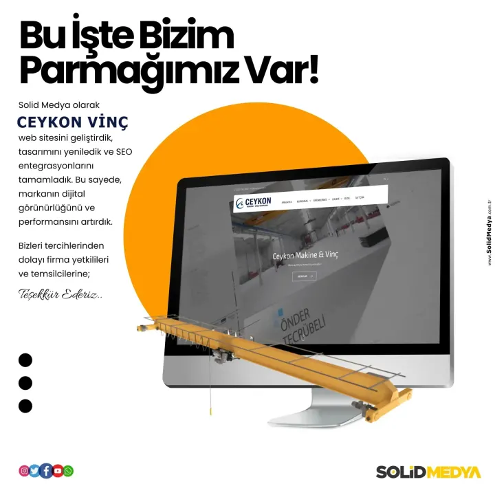 Ceykonmakine — Web Tasarım Projesi | Solid Medya