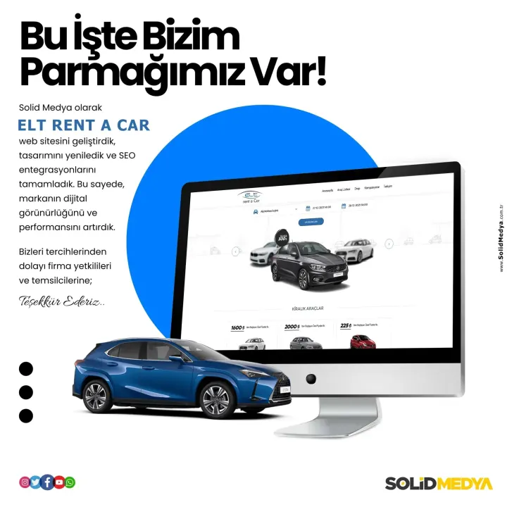 Eltrentacar — Web Tasarım Projesi | Solid Medya