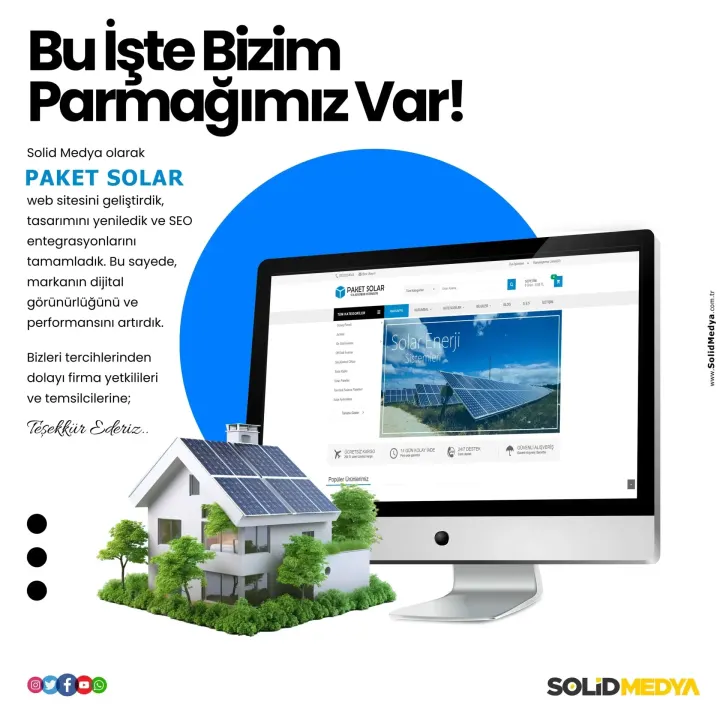 Paketsolarenerji — Web Tasarım Projesi | Solid Medya