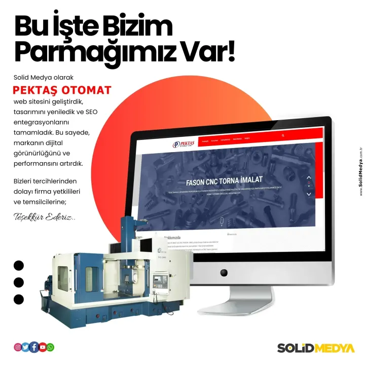 Pektasotomat — Web Tasarım Projesi | Solid Medya