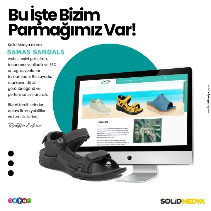Samassandals — Web Tasarım Projesi | Solid Medya