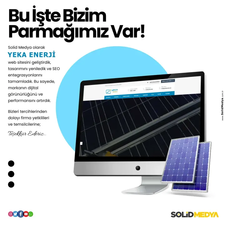 Yekaenerji — Web Tasarım Projesi | Solid Medya